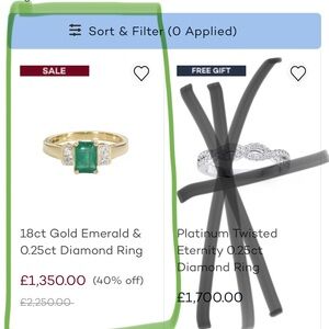 18ct Gold Ring with Emerald & 0.25ct Diamond Ring Size 7 (UK O)